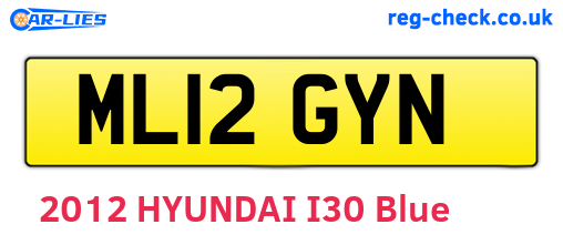ML12GYN are the vehicle registration plates.