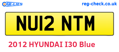 NU12NTM are the vehicle registration plates.