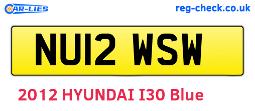 NU12WSW are the vehicle registration plates.