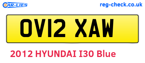 OV12XAW are the vehicle registration plates.