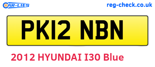 PK12NBN are the vehicle registration plates.