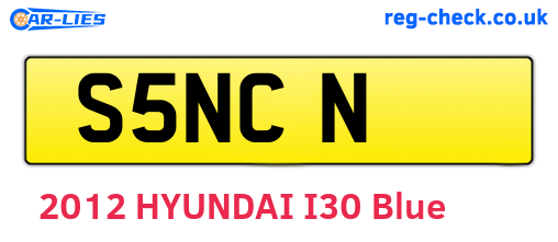 S5NCN are the vehicle registration plates.