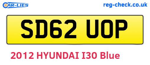 SD62UOP are the vehicle registration plates.