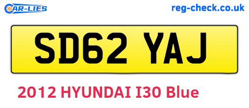 SD62YAJ are the vehicle registration plates.