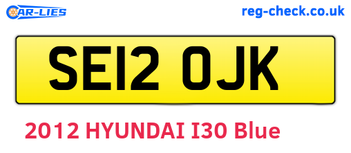 SE12OJK are the vehicle registration plates.