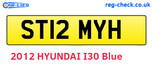 ST12MYH are the vehicle registration plates.