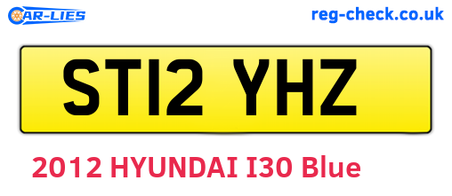 ST12YHZ are the vehicle registration plates.