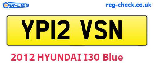 YP12VSN are the vehicle registration plates.