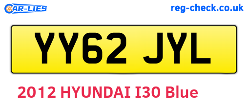 YY62JYL are the vehicle registration plates.