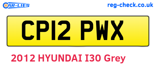 CP12PWX are the vehicle registration plates.