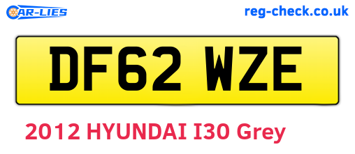 DF62WZE are the vehicle registration plates.