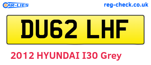 DU62LHF are the vehicle registration plates.