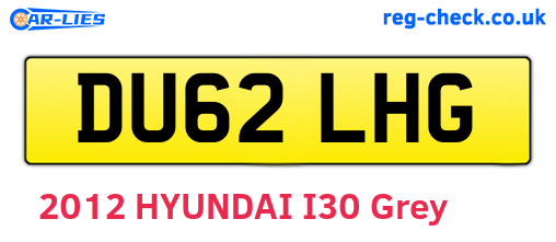 DU62LHG are the vehicle registration plates.