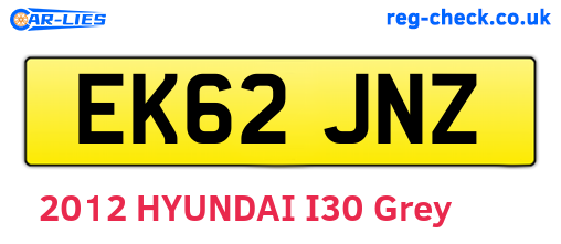 EK62JNZ are the vehicle registration plates.