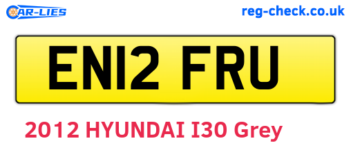 EN12FRU are the vehicle registration plates.