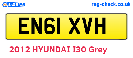 EN61XVH are the vehicle registration plates.