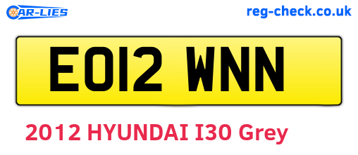 EO12WNN are the vehicle registration plates.
