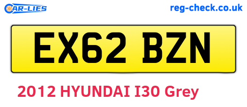 EX62BZN are the vehicle registration plates.