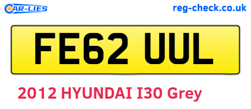 FE62UUL are the vehicle registration plates.