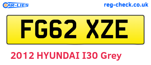 FG62XZE are the vehicle registration plates.