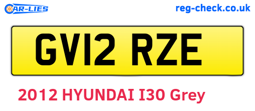 GV12RZE are the vehicle registration plates.