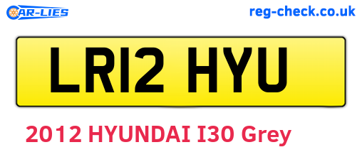 LR12HYU are the vehicle registration plates.
