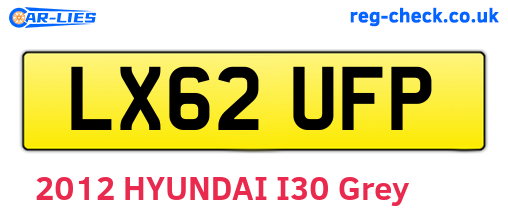 LX62UFP are the vehicle registration plates.