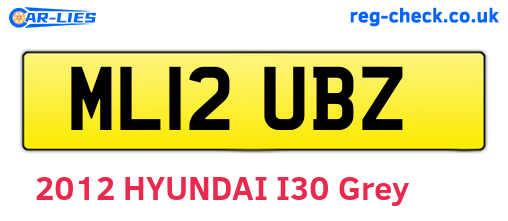 ML12UBZ are the vehicle registration plates.
