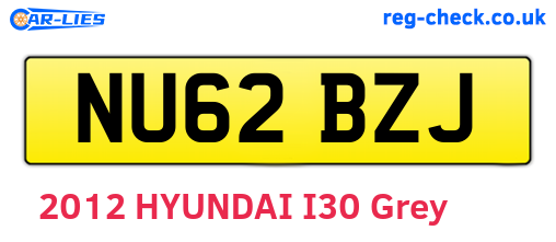 NU62BZJ are the vehicle registration plates.