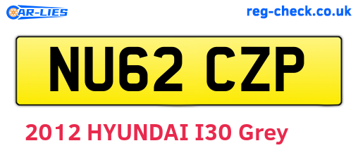 NU62CZP are the vehicle registration plates.