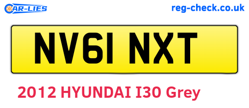 NV61NXT are the vehicle registration plates.