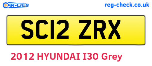 SC12ZRX are the vehicle registration plates.