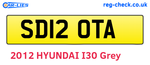 SD12OTA are the vehicle registration plates.