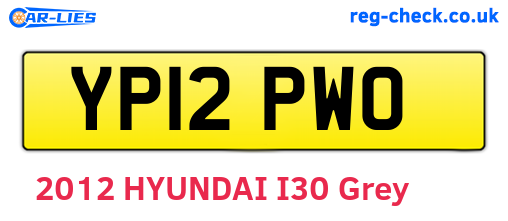 YP12PWO are the vehicle registration plates.