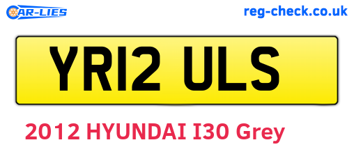 YR12ULS are the vehicle registration plates.