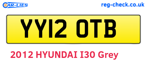 YY12OTB are the vehicle registration plates.