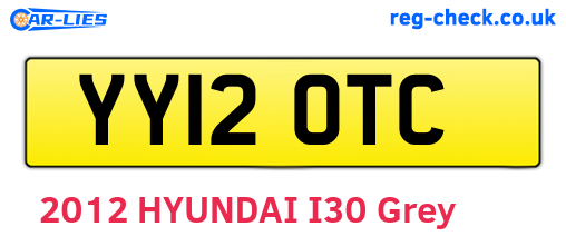 YY12OTC are the vehicle registration plates.