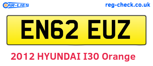 EN62EUZ are the vehicle registration plates.