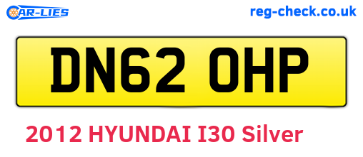 DN62OHP are the vehicle registration plates.