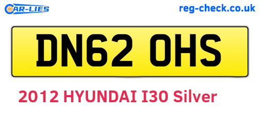 DN62OHS are the vehicle registration plates.