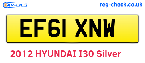 EF61XNW are the vehicle registration plates.