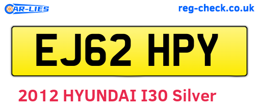 EJ62HPY are the vehicle registration plates.
