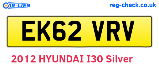 EK62VRV are the vehicle registration plates.