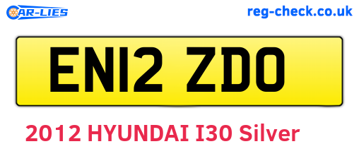 EN12ZDO are the vehicle registration plates.