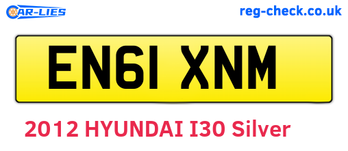 EN61XNM are the vehicle registration plates.