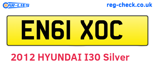 EN61XOC are the vehicle registration plates.