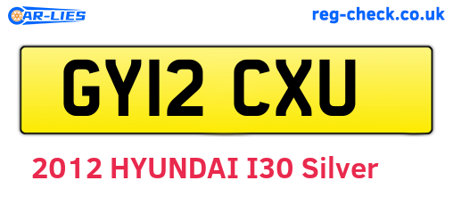 GY12CXU are the vehicle registration plates.