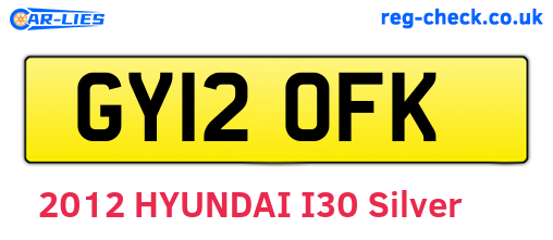 GY12OFK are the vehicle registration plates.