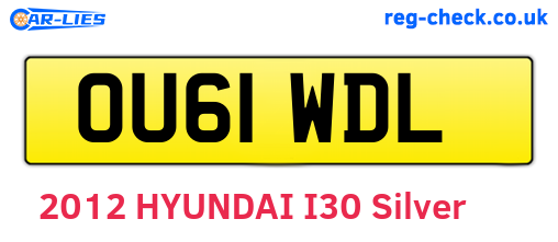 OU61WDL are the vehicle registration plates.