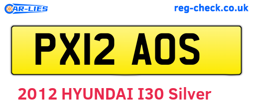 PX12AOS are the vehicle registration plates.